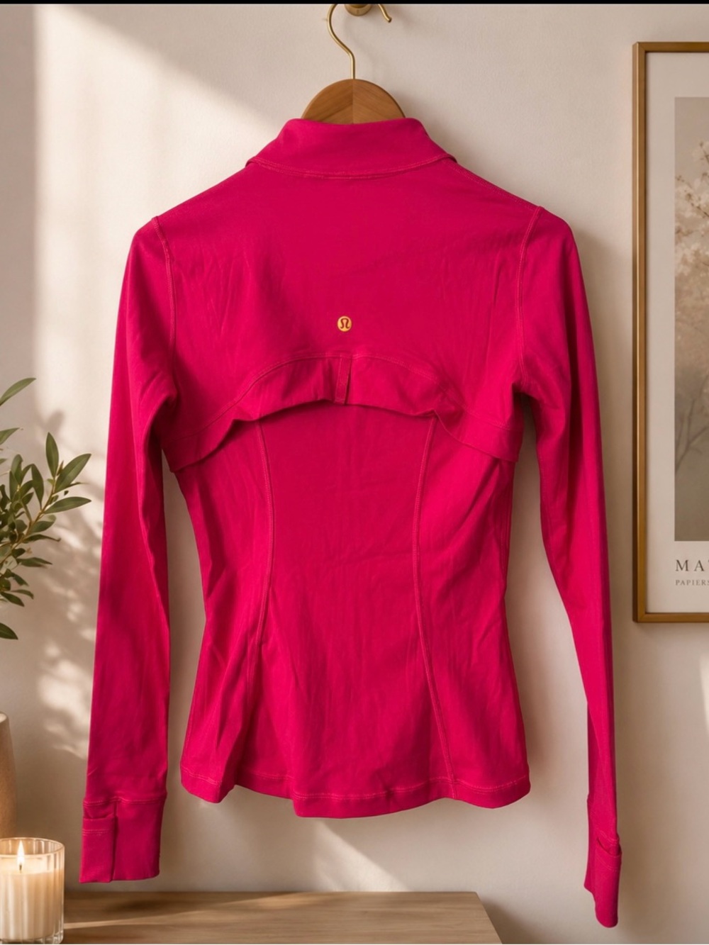 lululemon athletica Hot Pink Long-Sleeve Zip-Front Athletic Top 1-1